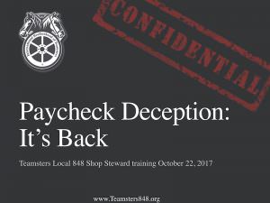 Paycheck Deception:  It’s Back