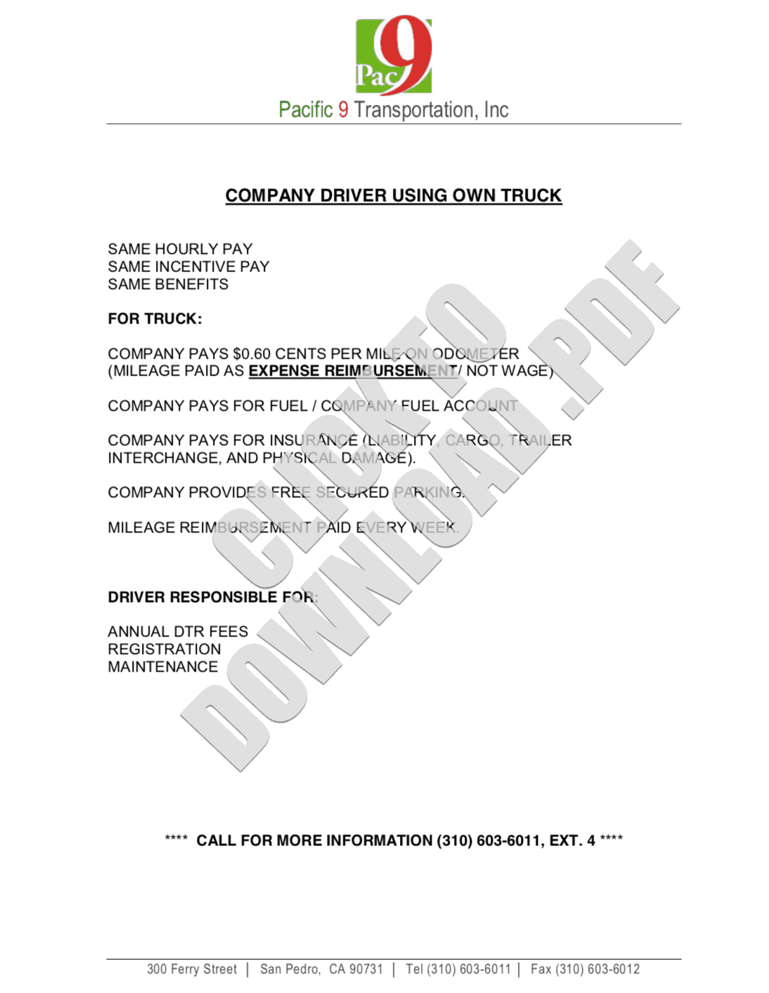 Job Opportunities - Pac 9