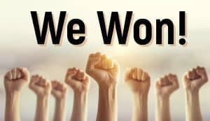 We Won!